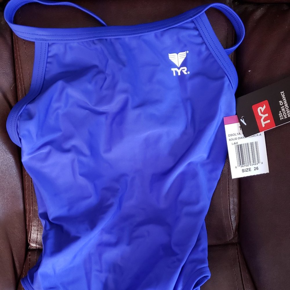 Blue one piece swimwear